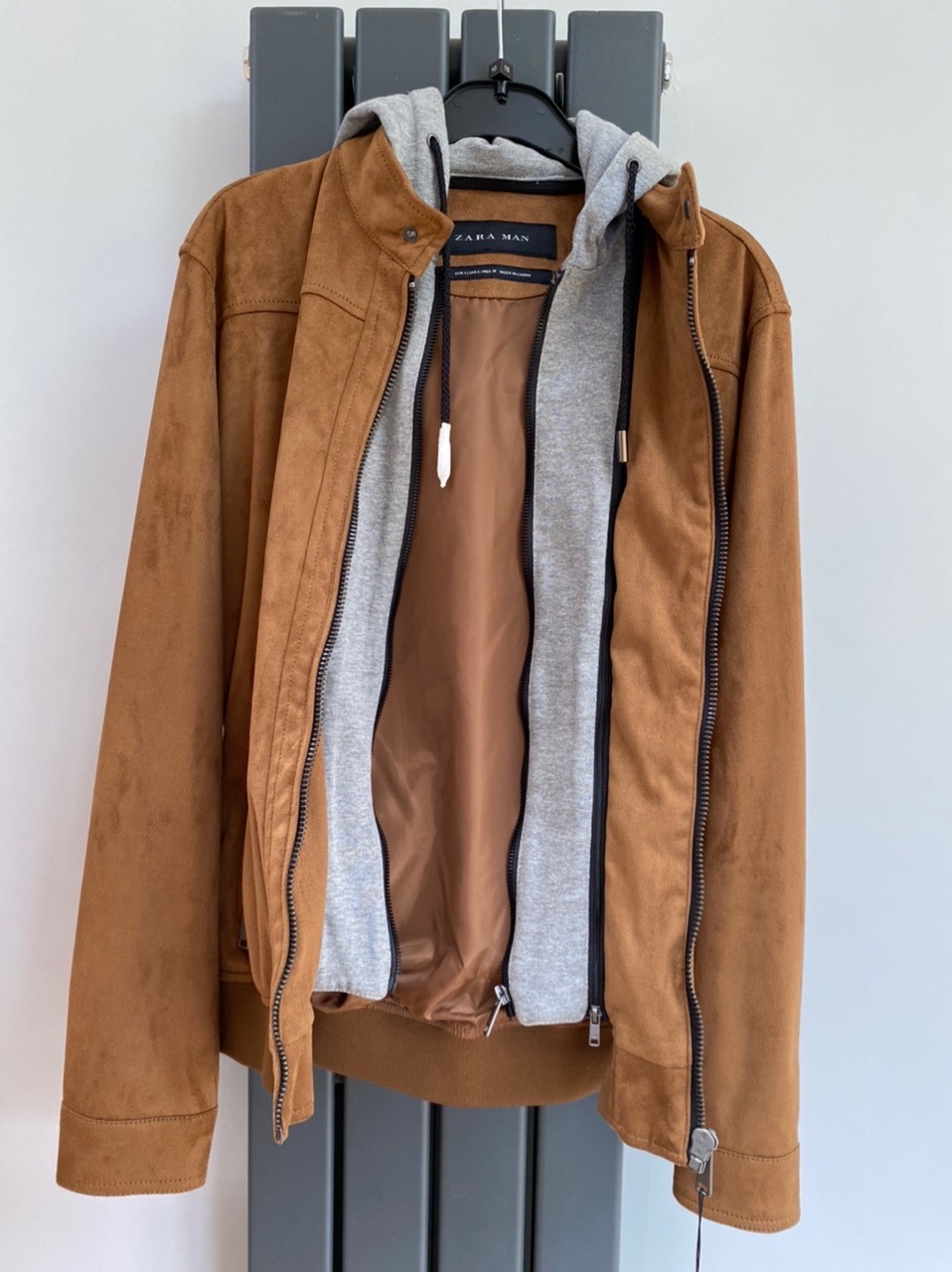 Zara men's clearance faux suede jacket