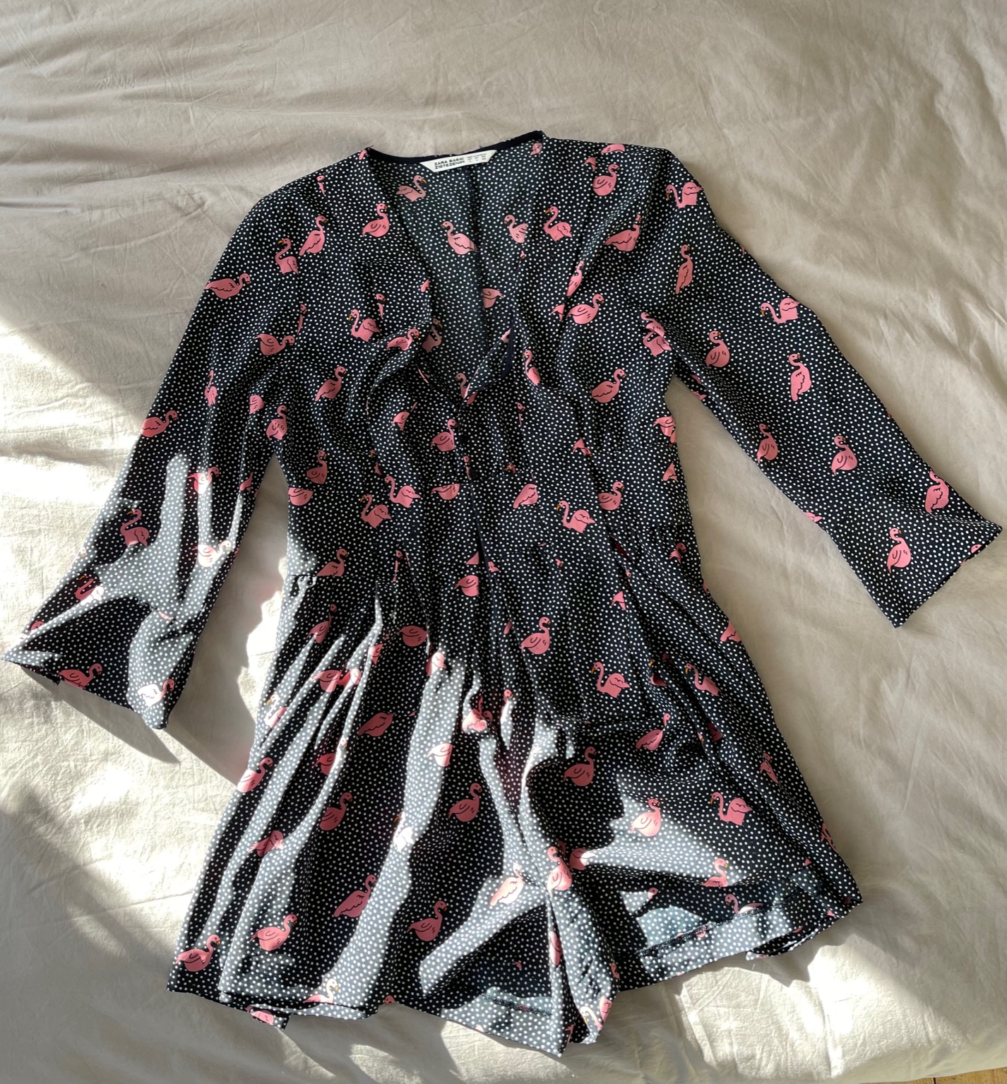 Zara store flamingo playsuit